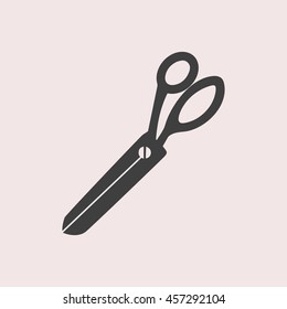 Scissors web icon. Isolated illustration