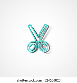 Scissors web icon on white background