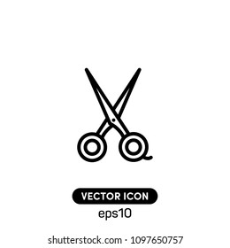 Scissors.Barber Equipment Vector Icon Illustration For Web And Mobile Application.Ui/Ux.White Backround.Premium Quality.