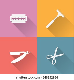 scissors,razor,razor blade icons