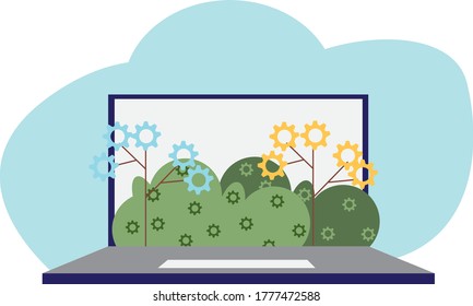 Sci-technology and nature high quality vector illustration 