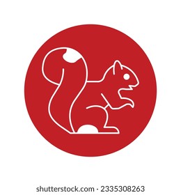 Sciuridae Vector icon which can easily modify or edit

