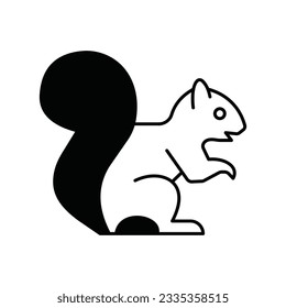 Sciuridae Vector icon which can easily modify or edit

