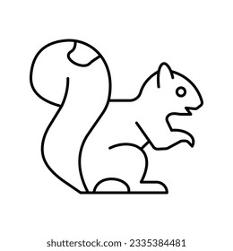 Sciuridae Vector icon which can easily modify or edit

