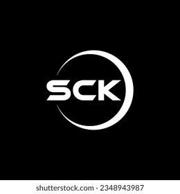 SCK letter logo design in illustrator. Vector logo; calligraphy designs for logo; Poster; Invitation; etc.