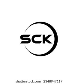 SCK letter logo design in illustrator. Vector logo; calligraphy designs for logo; Poster; Invitation; etc.