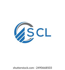 SCL Flat accounting logo design on white background. SCL creative initials Growth graph letter logo concept.SCL business finance logo design.	
