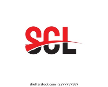 Letra SCL Ilustración del vector de diseño del logotipo inicial