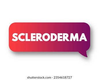 Scleroderma - autoimmune connective tissue and rheumatic disease that causes inflammation in the skin, text concept background