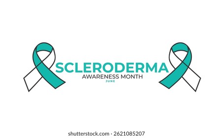 Scleroderma Mês da Consciência. fundo, faixa, cartão, cartaz, modelo. Ilustração vetorial.