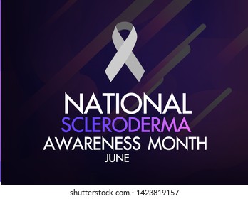 Scleroderma awareness month poster, card, and banner campaign - design illustration. Well-being concept.