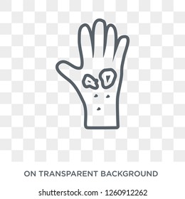 Scleroderma icon. Trendy flat vector Scleroderma icon on transparent background from Diseases collection. High quality filled Scleroderma symbol use for web and mobile