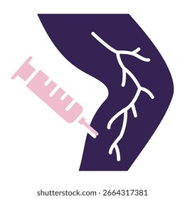 Elemento de icono de escleroterapia para diseño