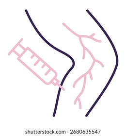 Elemento de icono de escleroterapia para diseño