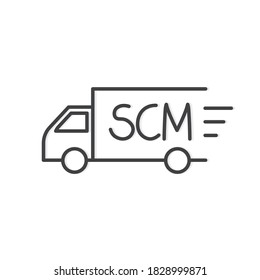 SCM (Supply Chain Management) business concept - vector illustration