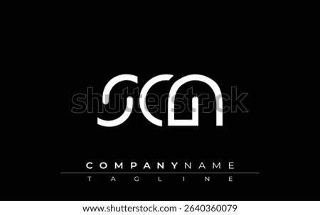 SCN abstract letter design. Modern Business Logo Design With Abstract Typography and Contemporary Style