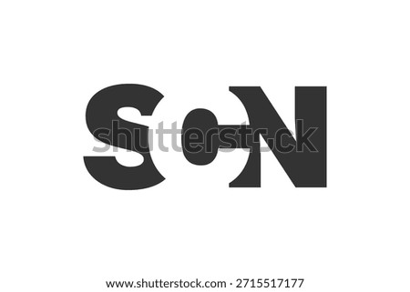 SCN logo design. Initial letter S C N bold font style for tech startups, consulting, corporate branding. Creative company name, headlines typography identity, trendy logotype. Vector illustration.