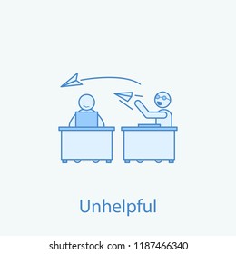 scoff at colleague 2 colored line icon. Simple colored element illustration. Outline symbol design from colleague and business partners set