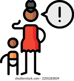 scold isolated design element stock illustration. Vector on a white background