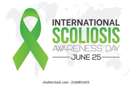 Scoliosis awareness day. June 26. Annual health awareness concept for banner, poster, card and background design.