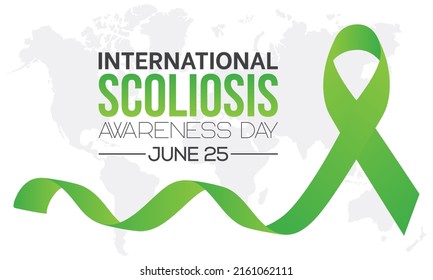 Scoliosis awareness day. June 26. Annual health awareness concept for banner, poster, card and background design.