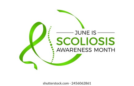 Scoliosis Awareness Month health awareness vector illustration. Disease prevention vector template for banner, card, background.