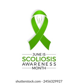 Scoliosis Awareness Month health awareness vector illustration. Disease prevention vector template for banner, card, background.