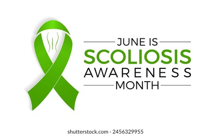 Scoliosis Awareness Month health awareness vector illustration. Disease prevention vector template for banner, card, background.