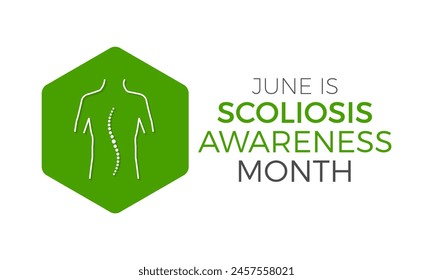 Scoliosis Awareness Month health awareness vector illustration. Disease prevention vector template for banner, card, background.