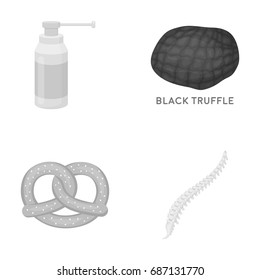scoliosis, business, cooking and other web icon in monochrome style.skeleton, ridge, treatment, icons in set collection.