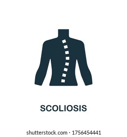 Scoliosis Icon. Simple Element From Trauma Rehabilitation Collection. Creative Scoliosis Icon For Web Design, Templates, Infographics And More