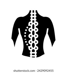 scoliosis surgery surgery hospital glyph icon vector. scoliosis surgery surgery hospital sign. isolated symbol illustration