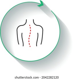 Scoliosis treatment recovery icon vector design