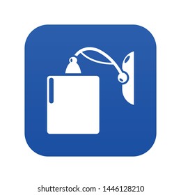 Sconce icon blue vector isolated on white background