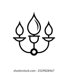 sconce icon or modern line symbol. Vector line art and icon design with bold outline. Black and white Pixel Perfect minimalistic symbol isolated white background. Silhouette simple thin sign