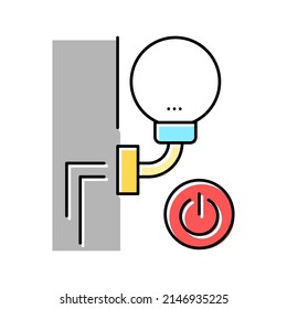 vector de icono de color de la instalación de espacio. signo de instalación de código auxiliar. ilustración de símbolo aislado