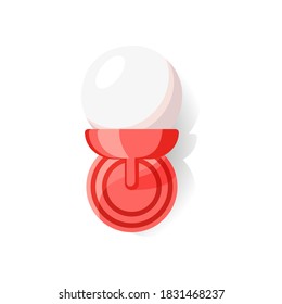 Balón redonda de la lámpara de arco. Vector aislado en un fondo blanco.