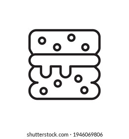 Scone icon in vector. Logotype