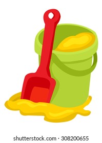 scoop and a bucket of sand