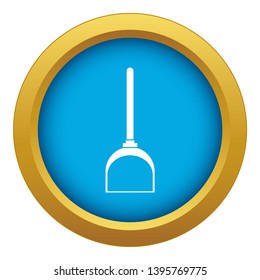 Scoop for cleaning icon blue vector isolated on white background for any design