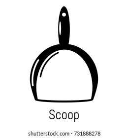 Scoop cleaning icon. Simple illustration of scoop cleaning vector icon for web