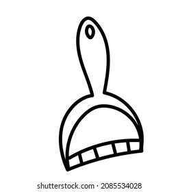 scoop for cleaning. vector hand drawn doodle style element