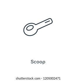 Scoop concept line icon. Linear Scoop concept outline symbol design. This simple element illustration can be used for web and mobile UI/UX.