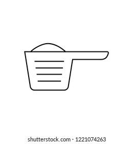 Scoop concept line icon. Linear Scoop concept outline symbol design. This simple element illustration can be used for web and mobile