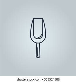 Scoop for cooking vector icon. Icon is ready for print in any size. Made as gliphicon for web using