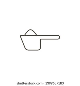 Scoop, detergent vector icon. Simple element illustration from UI concept.  on white background