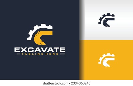 scoop excavator gear industry logo