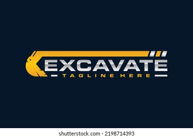 the scoop excavator typography logo