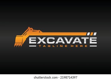 the scoop excavator typography logo