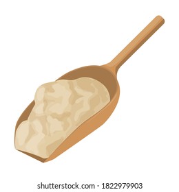 Scoop flour vector icon.Cartoon vector icon isolated on white background scoop flour.